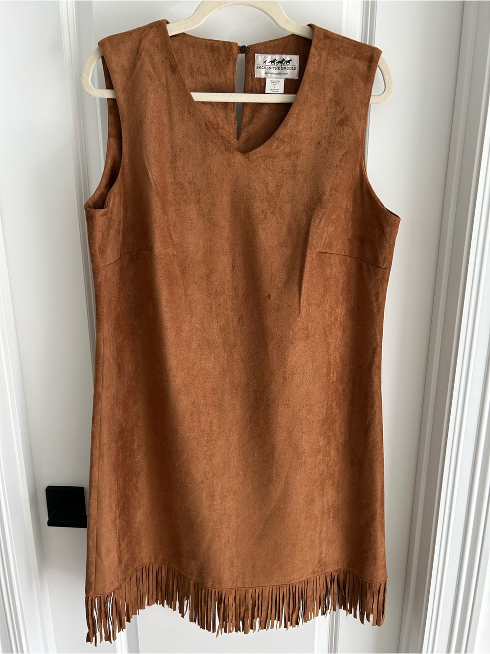 Sleeveless Fringe Shift Dress in Chestnut by Bailey 44